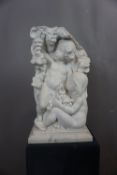 Sculpture in white marble 20th H50