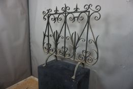 Fireplace screen in wrought iron H90X96