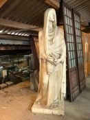 Monumental sculpture in wood, Maria? H250x80x60