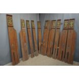 Lot ornaments in wood H200