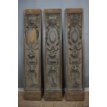 Serie of decorative panels in wood 19th H155x30