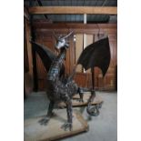 Metalart, dragon in metal H175x175x200