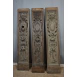 Serie of decorative panels in wood 19th H155x30