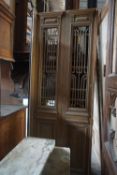 Double door in wood and wrought iron H265X97