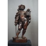 Statue in wood, musketeer, H55