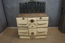 Kitchen stove in cast iron and email H97x98x58