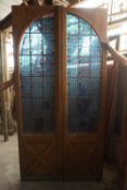 Double door with old glass H230x120