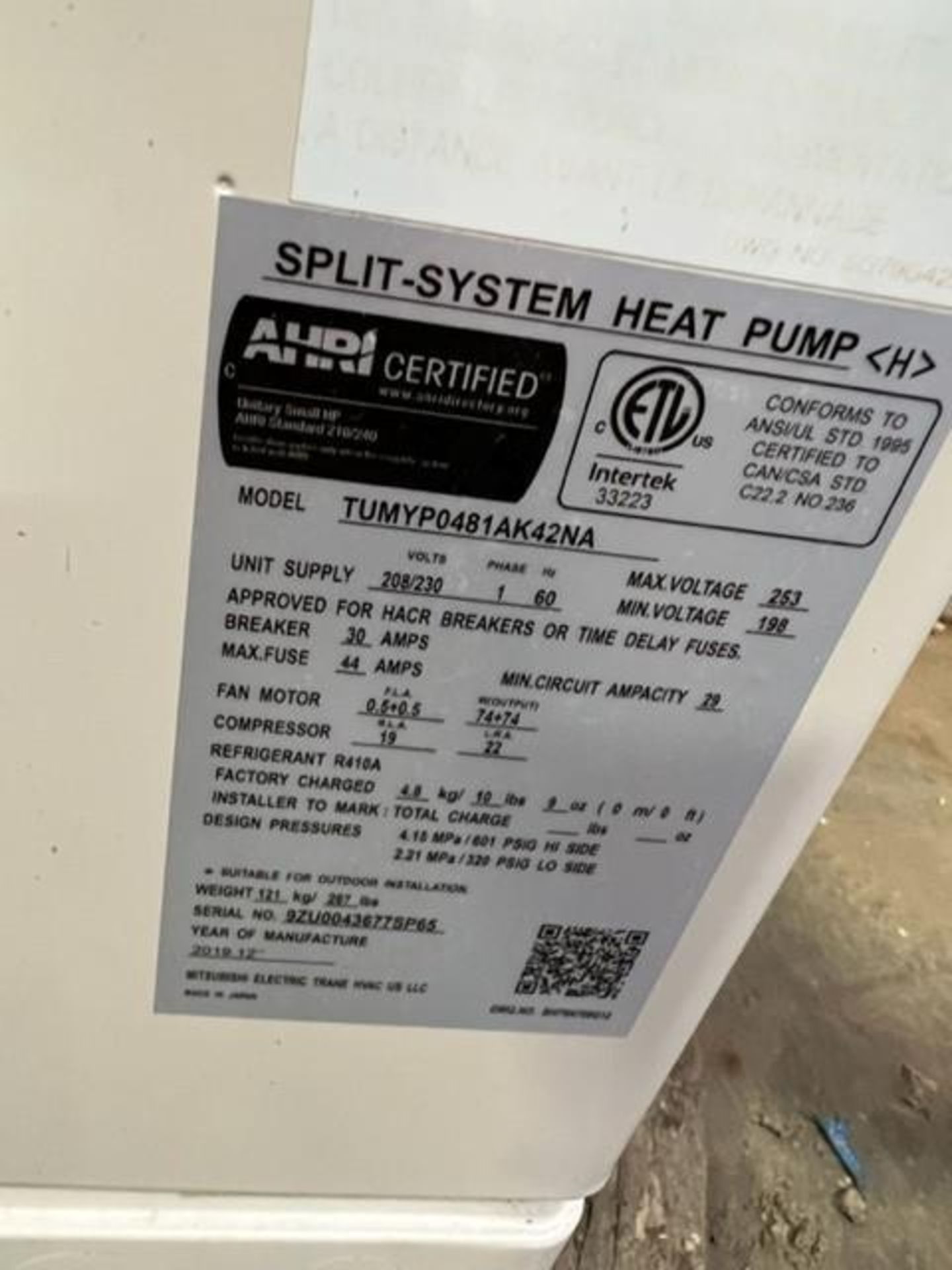 Trane Mitsubishi Citi Multi Condenser - Image 2 of 5