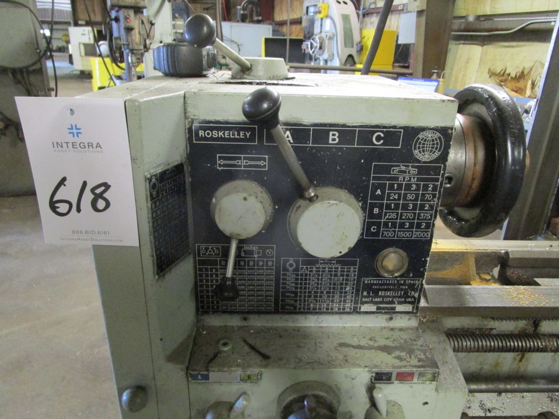 Roskelly 14" x 60" Geared Head Engine Lathe - Image 2 of 6