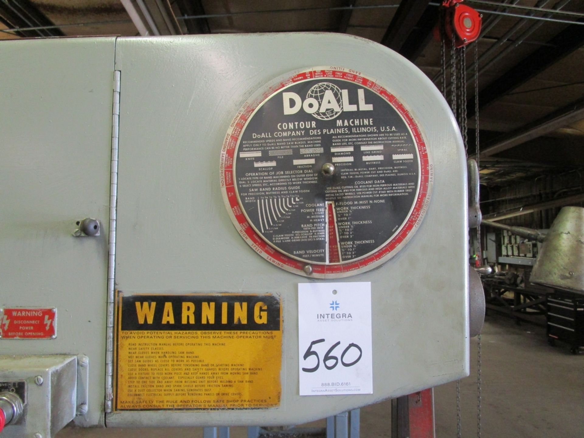 DoAll 3613-1 36" Vertical Bandsaw - Image 2 of 4