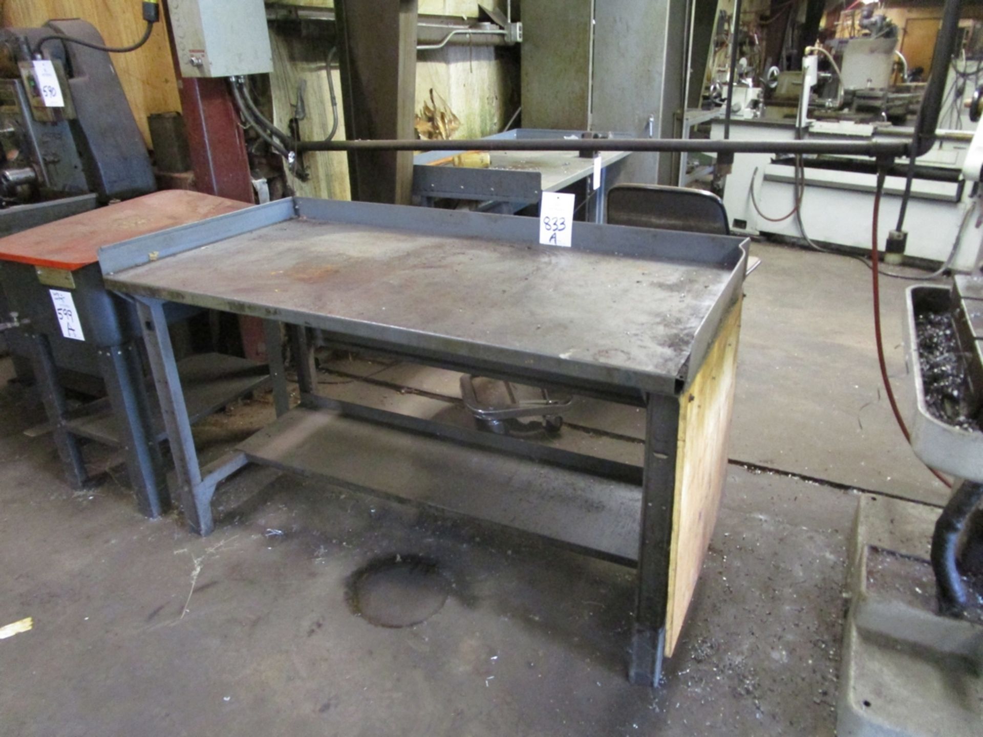 (4) Metal Work Tables