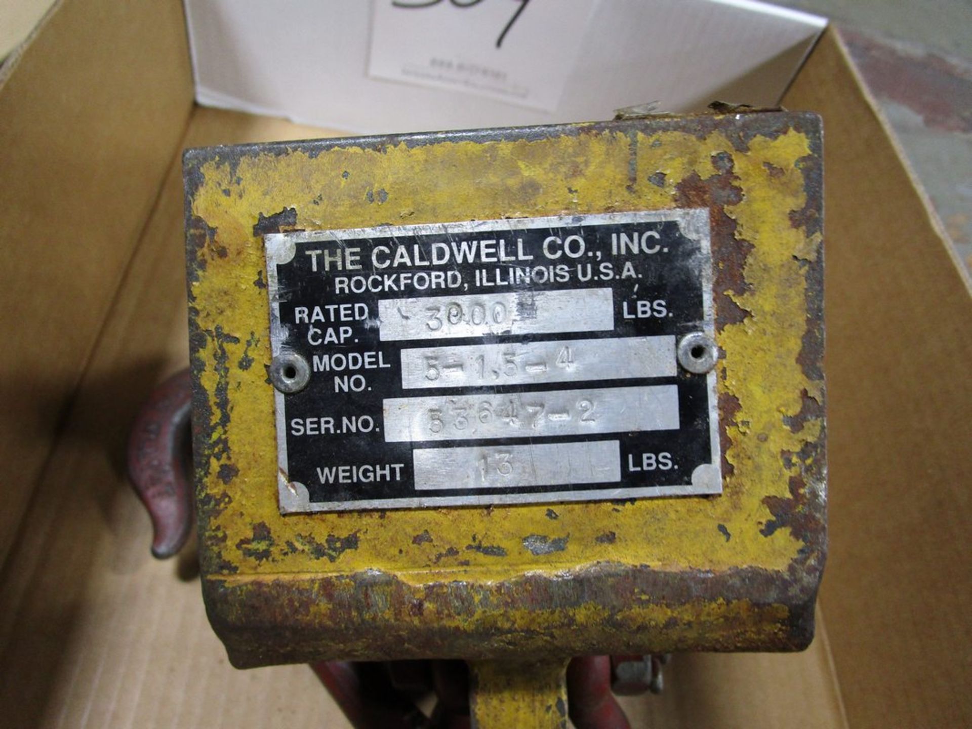 The Caldwell Co.5-1.5-4 Fork Lift Attachment, S/N53647-2 - Image 2 of 3