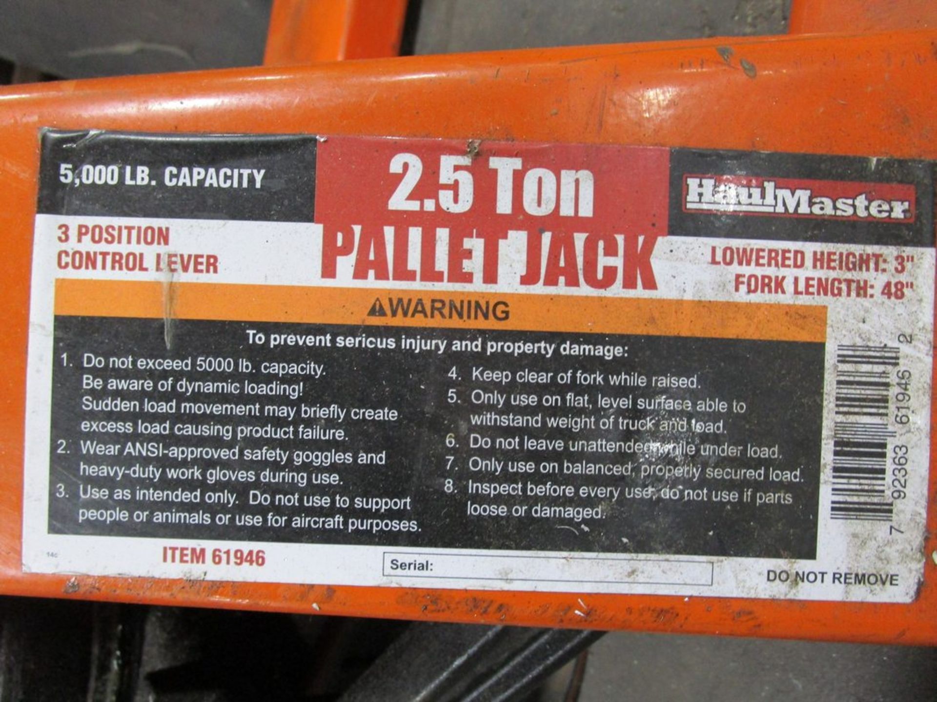 Haulmaster No. 61946 Pallet Jack - Image 2 of 2