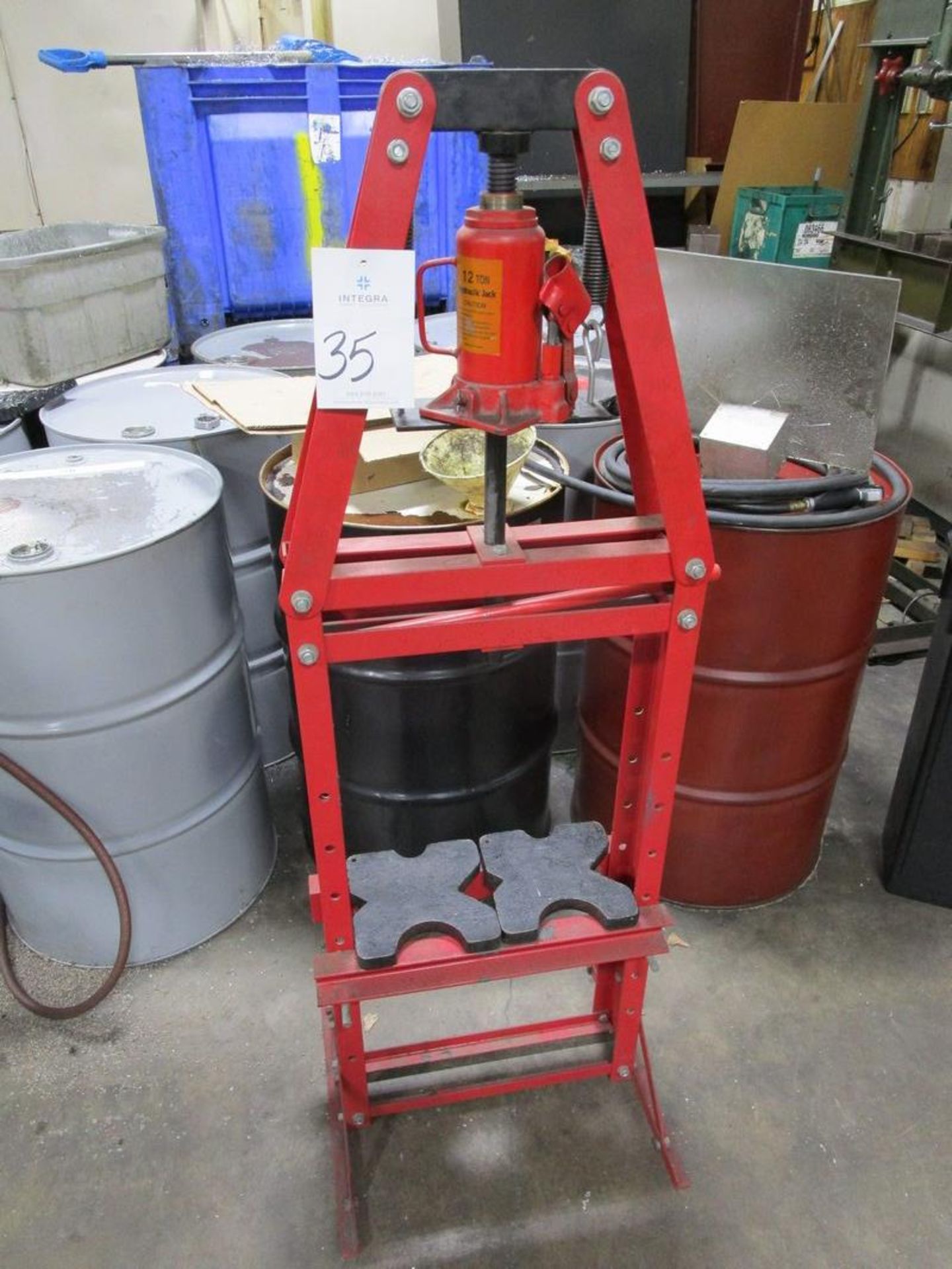 H-Frame Shop Press, 12-Ton, with Anvils