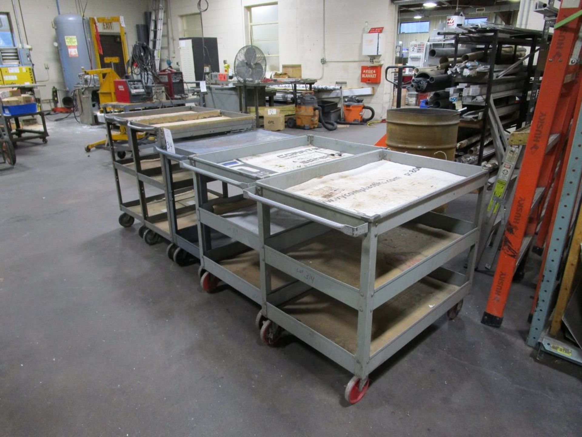 Lot of (5) Metal Shop Carts - Image 2 of 2