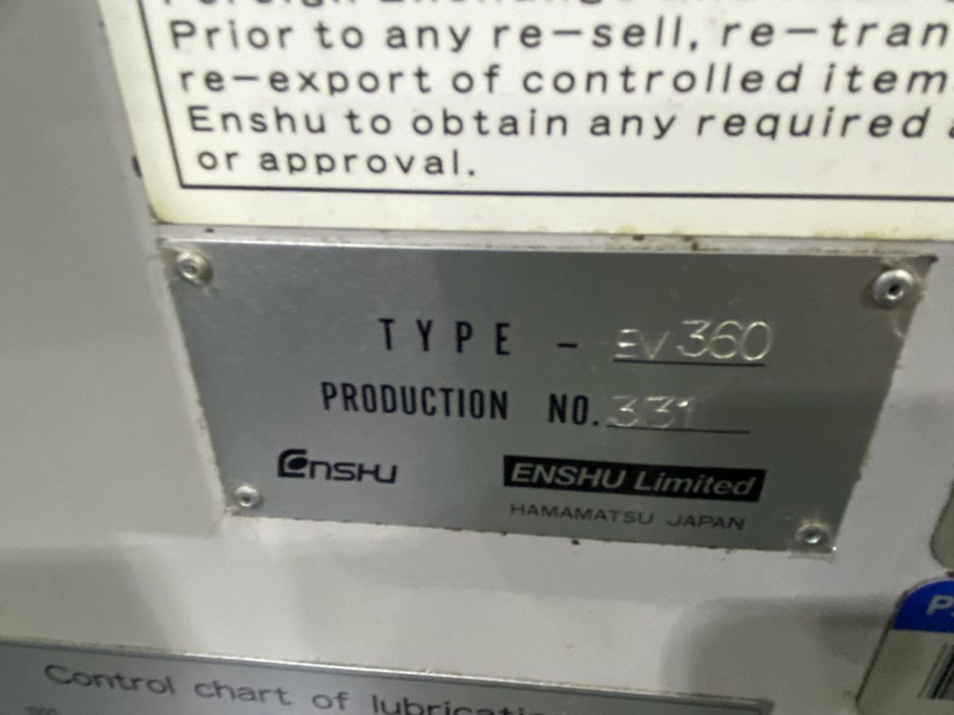 Enshu EV360 4-Axis CNC Vertical Machining Center - Image 10 of 10