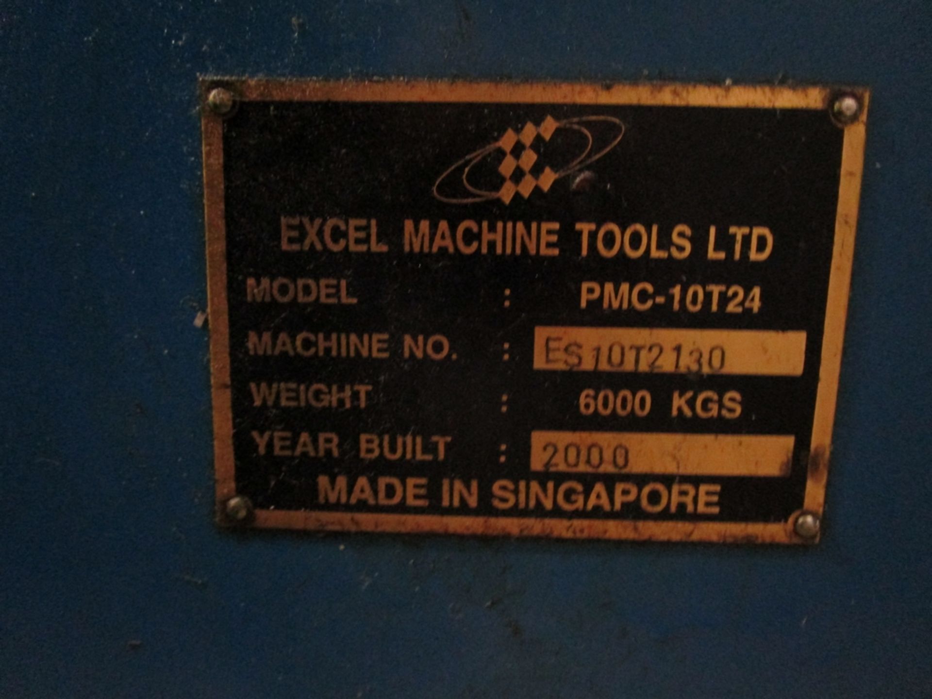 Excel PMC-10T24 CNC Vertical Machining Center, S/N ES10T2130, 2000 - Image 5 of 12