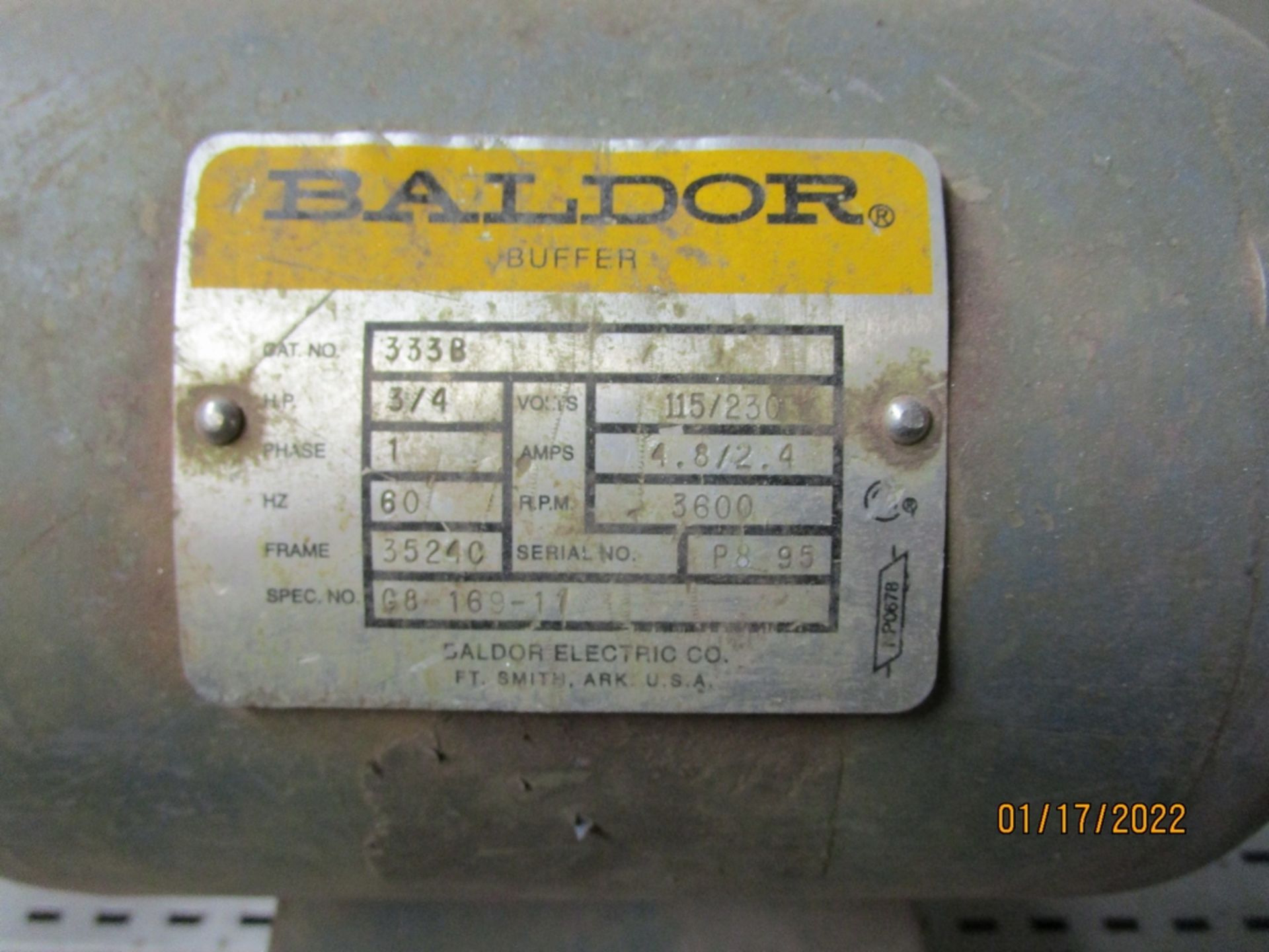 Baldor No. 3338 Double End Buffer - Image 2 of 6