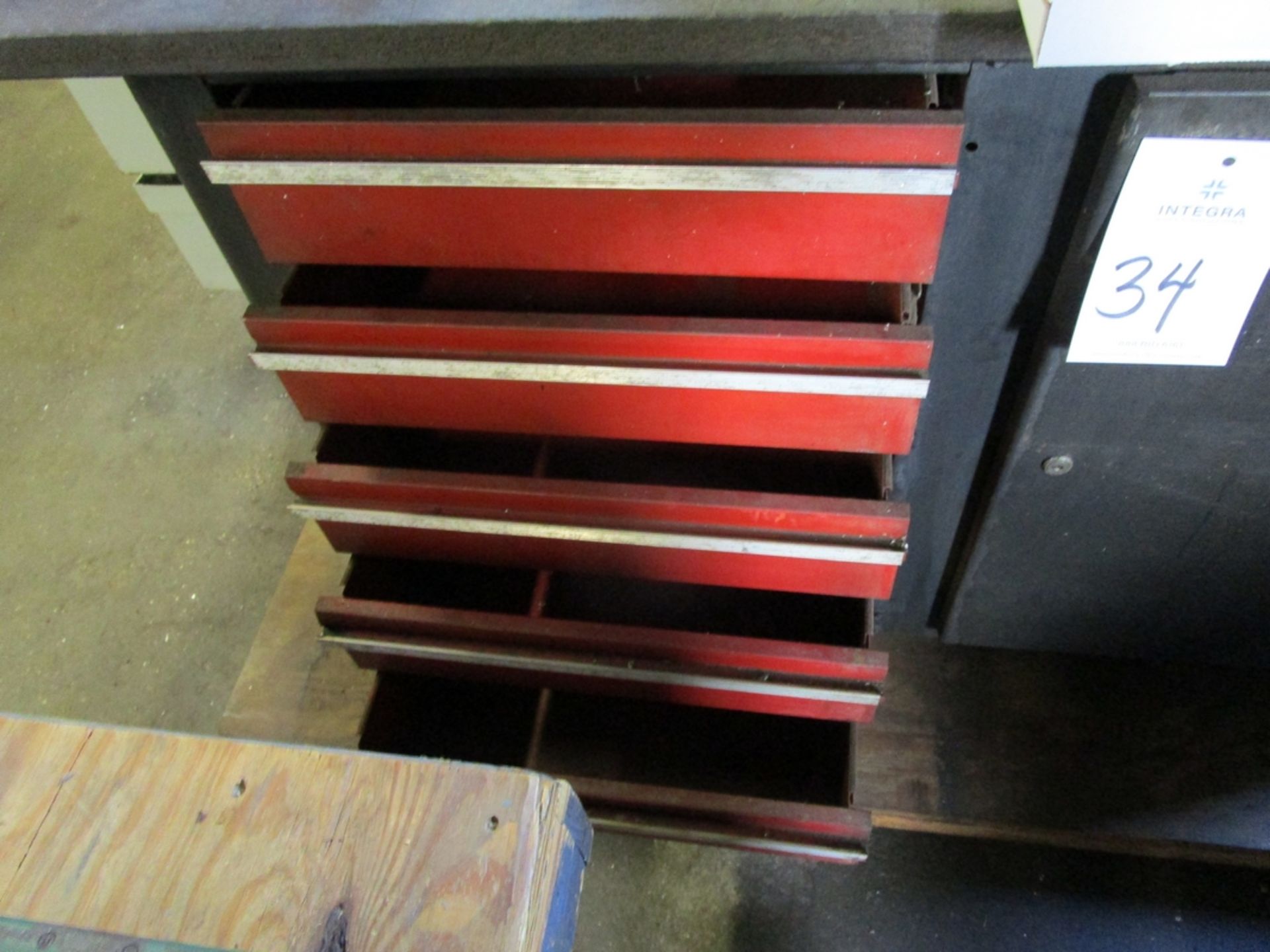 Stationary 5-Drawer Metal Tool Chest with Wood Top - Image 3 of 3