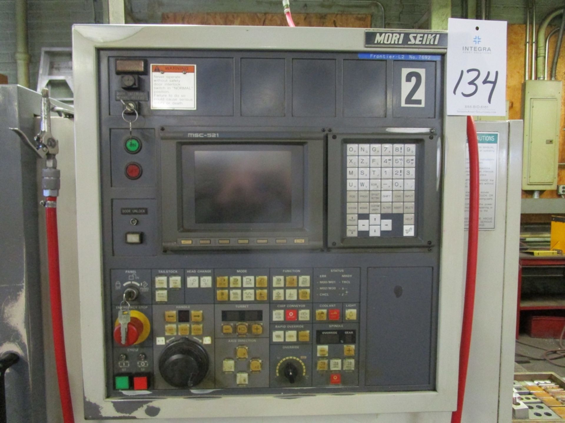 Mori Seiki Frontier LII CNC Lathe, S/N 7692, 1996 - Image 8 of 13