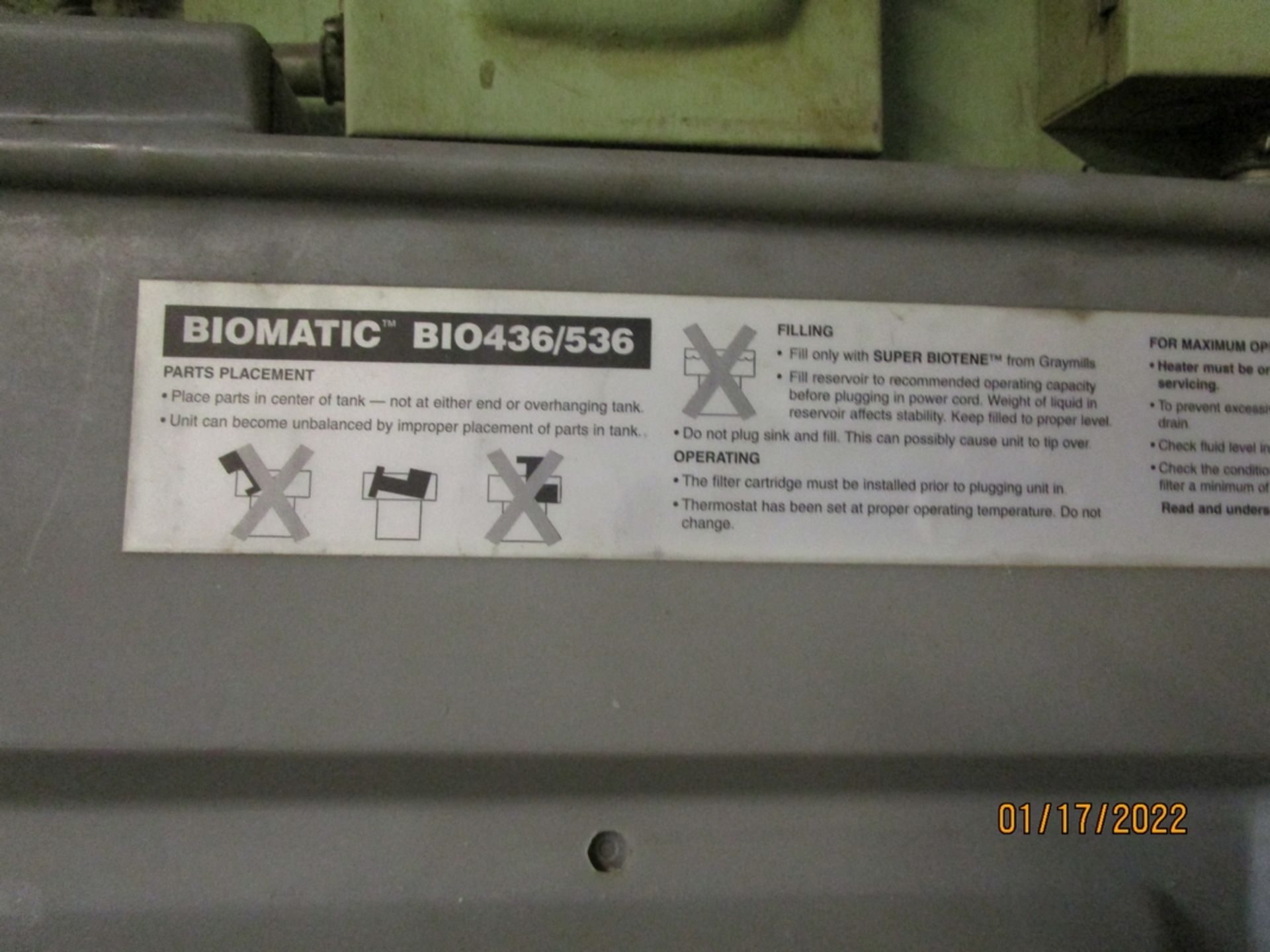 Biomatic 436 Parts Cleaner - Image 3 of 5