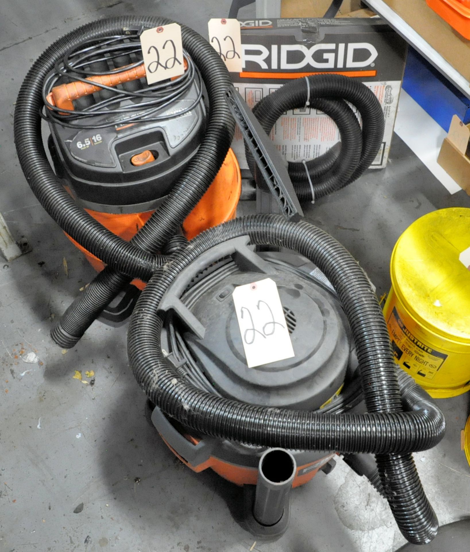 Lot-(2) Ridgid Portable Shop Vacs