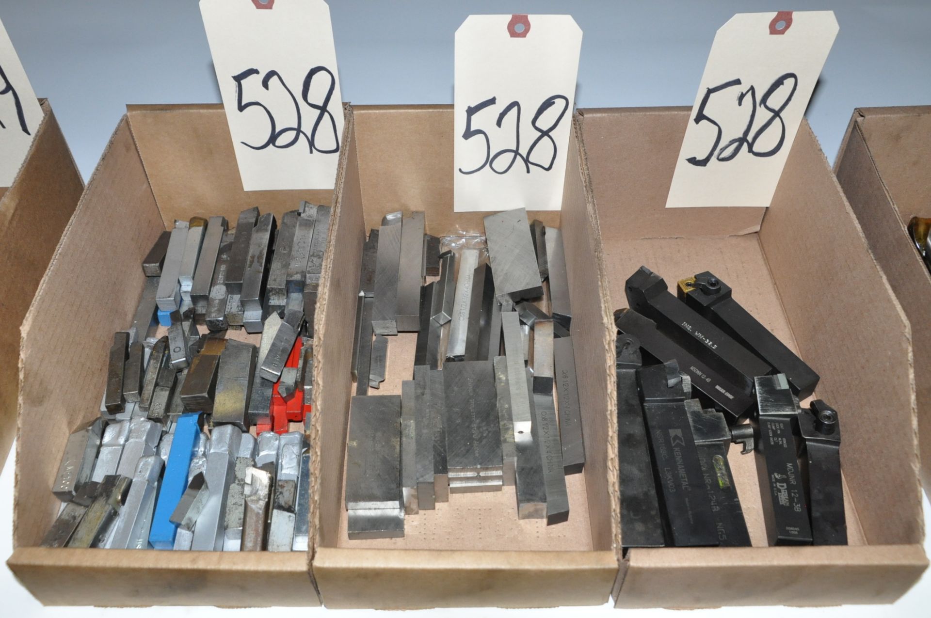 Lot-Insert Type Boring Bars, Cemented Carbide Tool Bits, and Standard Tool Bits in (3) Boxes on Lowe