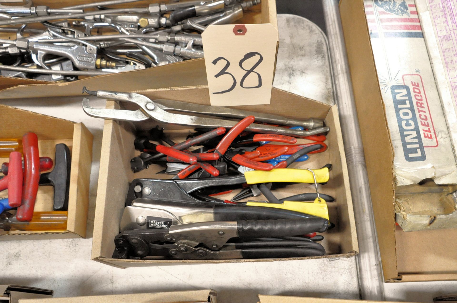 Lot-Various Types of Pliers, Rivet Tools, etc.