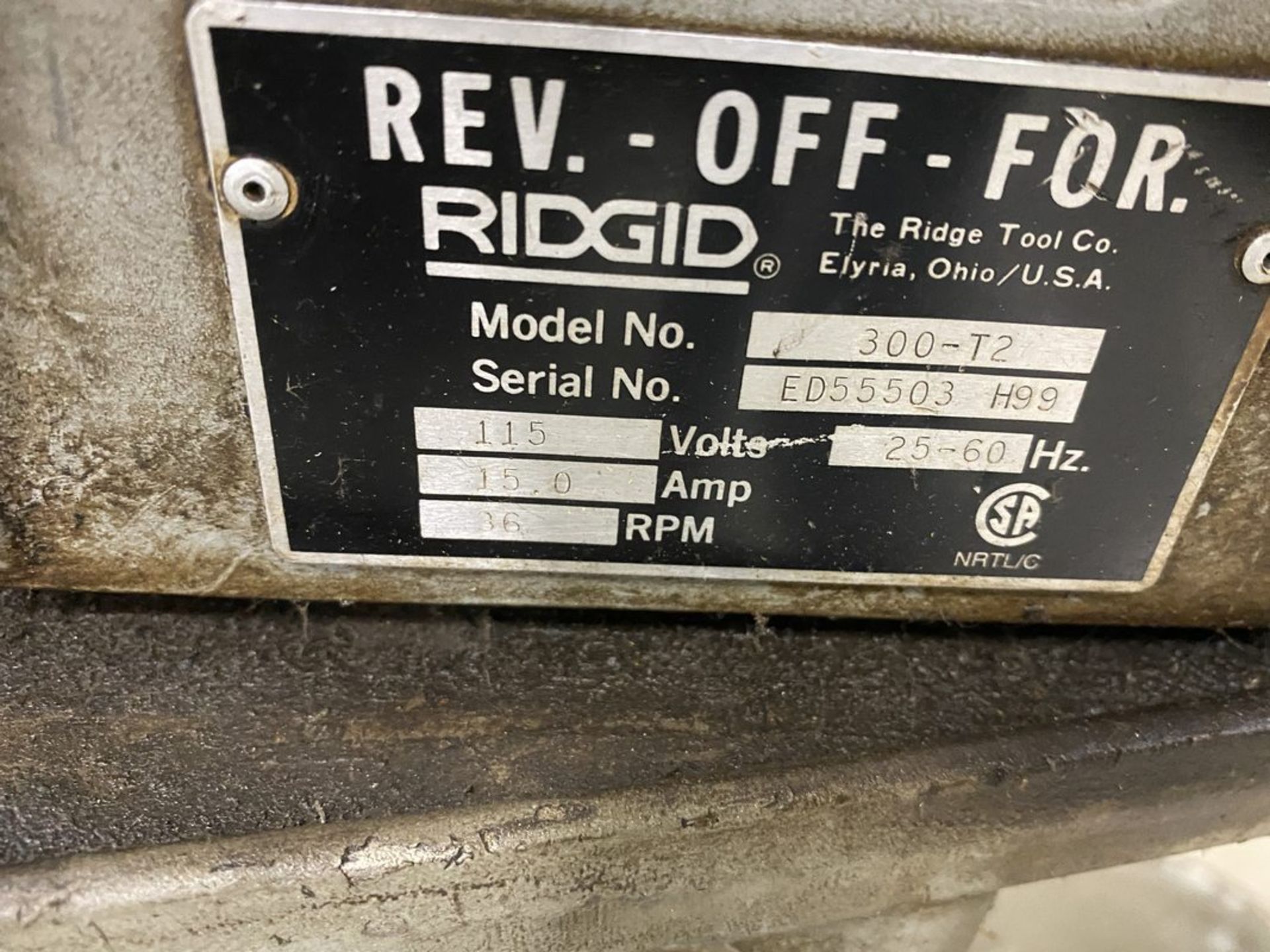 Ridgid 300-T2 Pipe Threader - Image 2 of 2