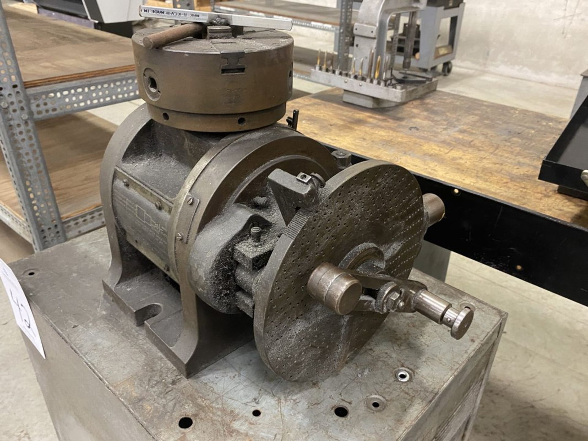 Cincinnati 6" Dividing Head with Cabinet, 3-Jaw Chuck - Image 2 of 4