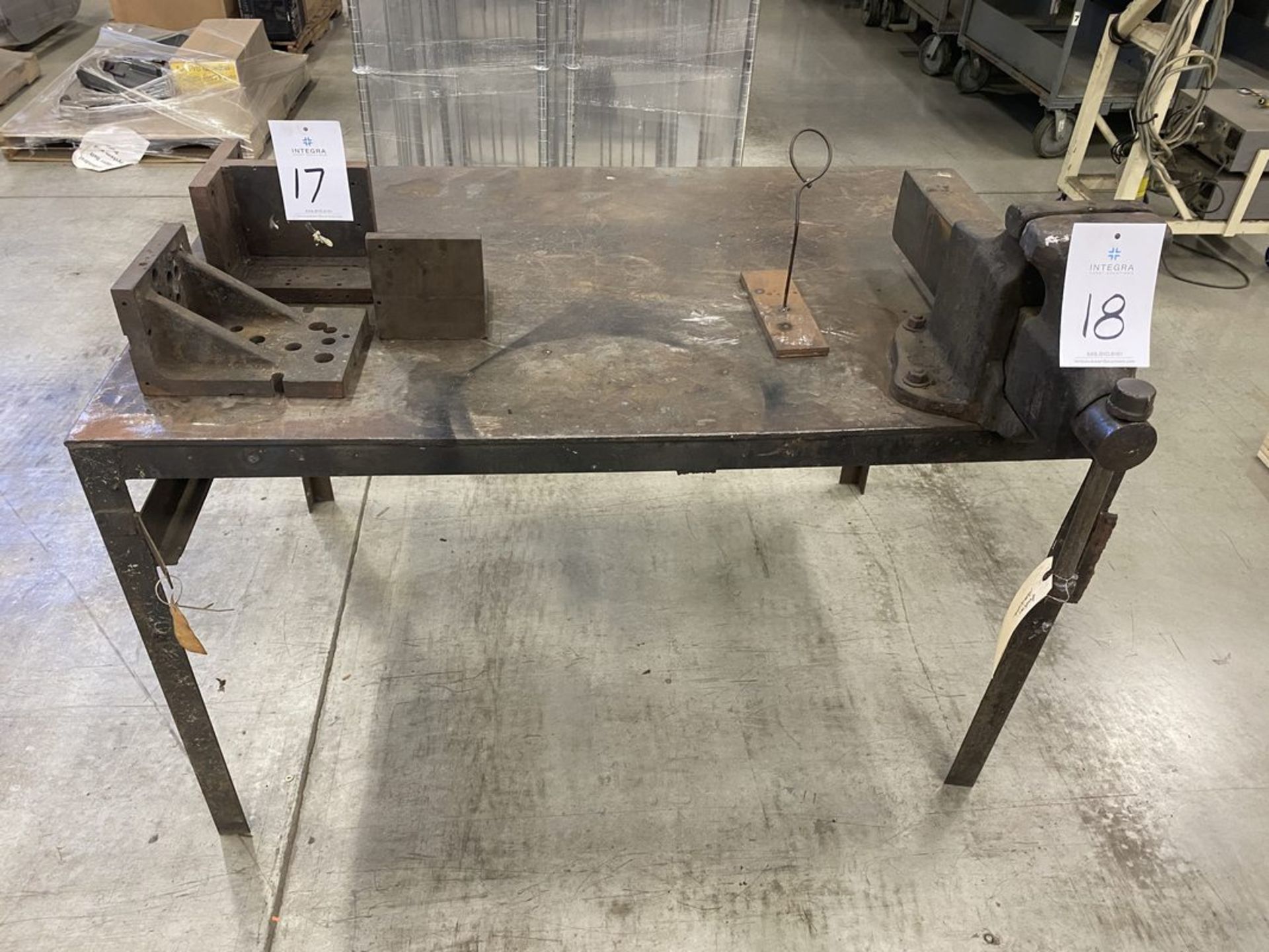 36" x 53" Steel Welding Table w/ Vise