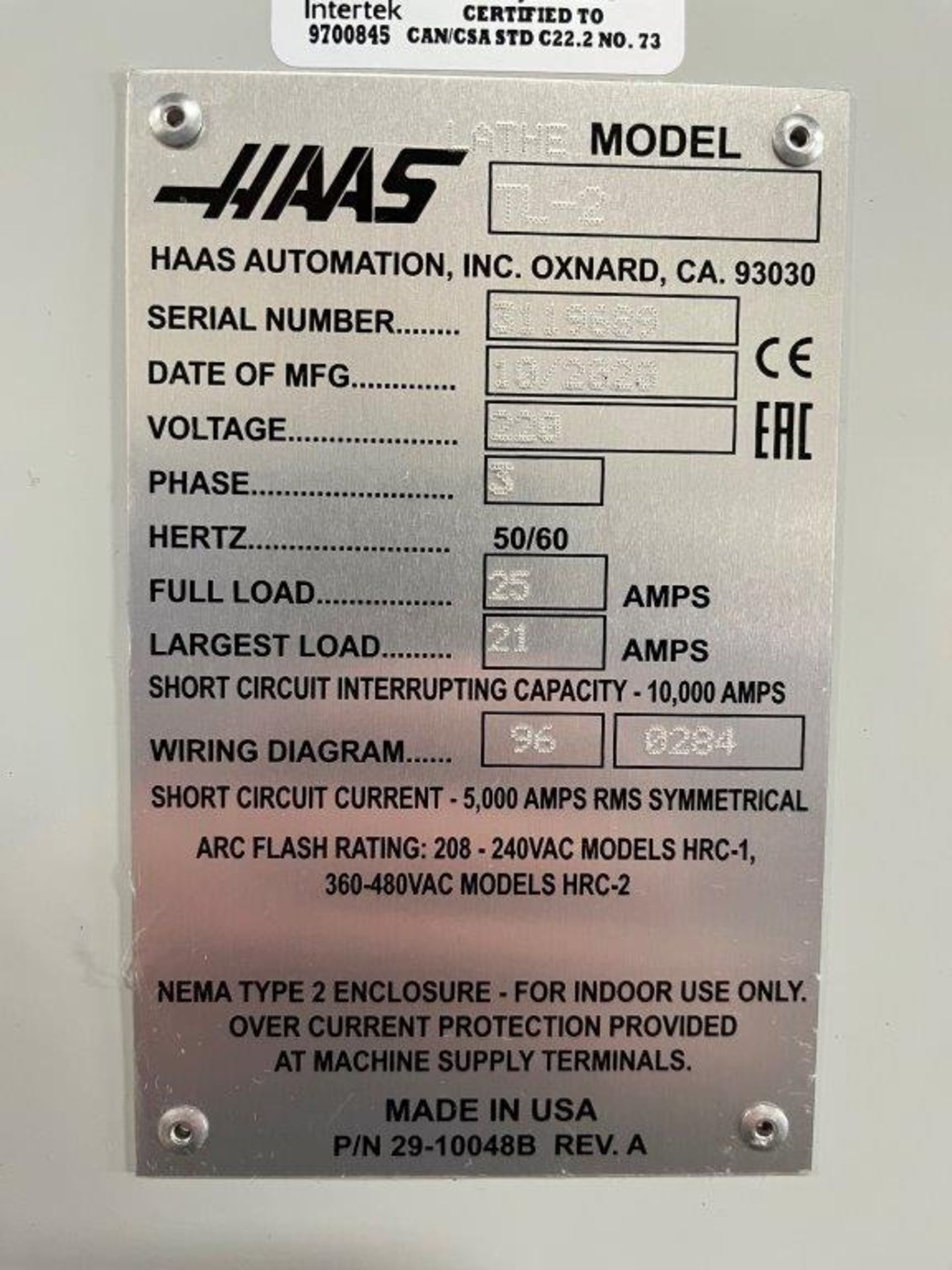 Haas TL-2 CNC Toolroom Lathe - Image 15 of 15