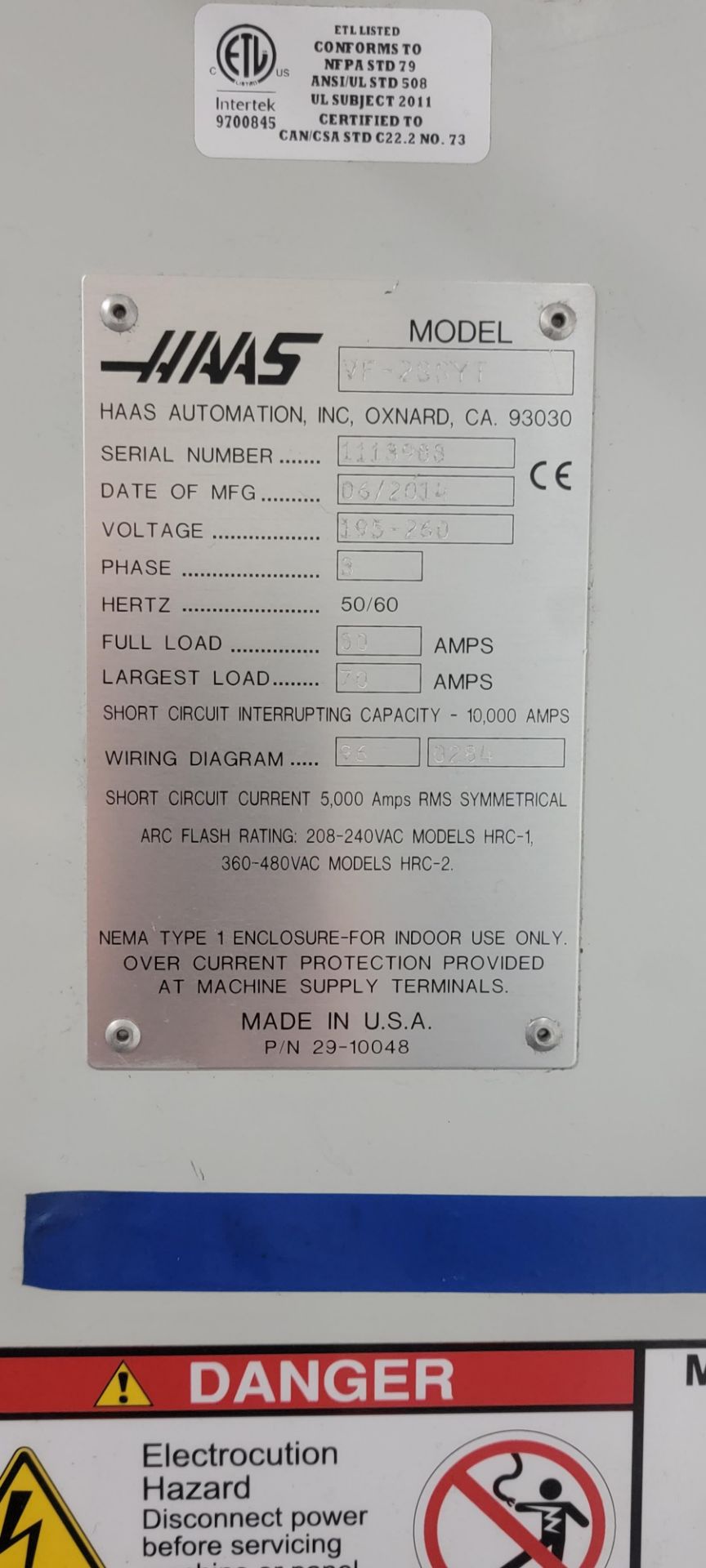 Haas VF-2SSYT 3-Axis CNC Vertical Machining Center - Image 21 of 21