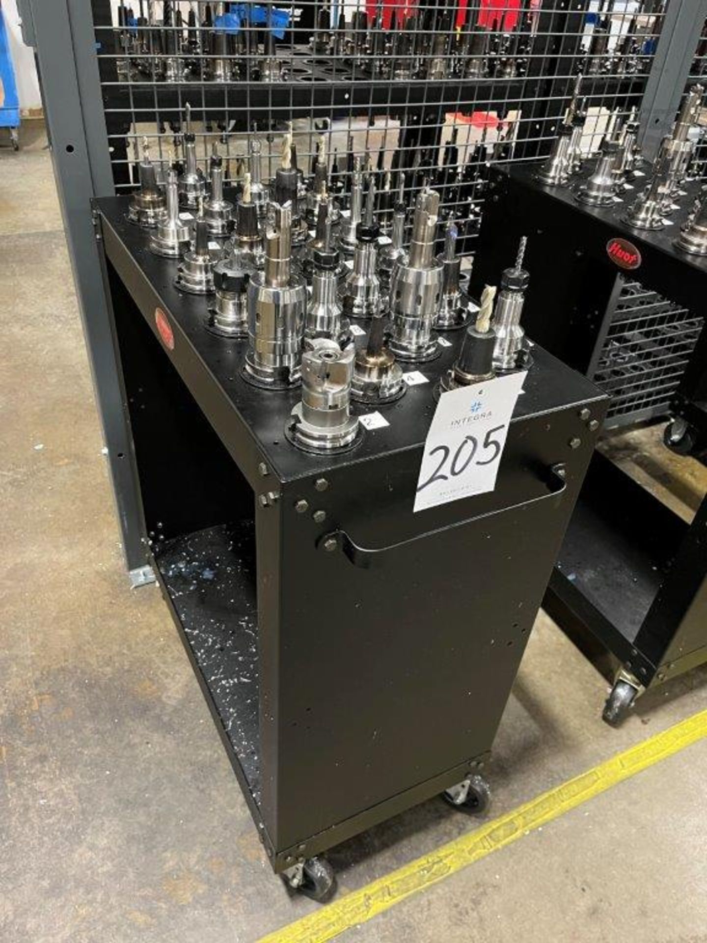 { Choice of lots: 205 } (24) Assorted CAT 40 Tool Holders with Tool Cart