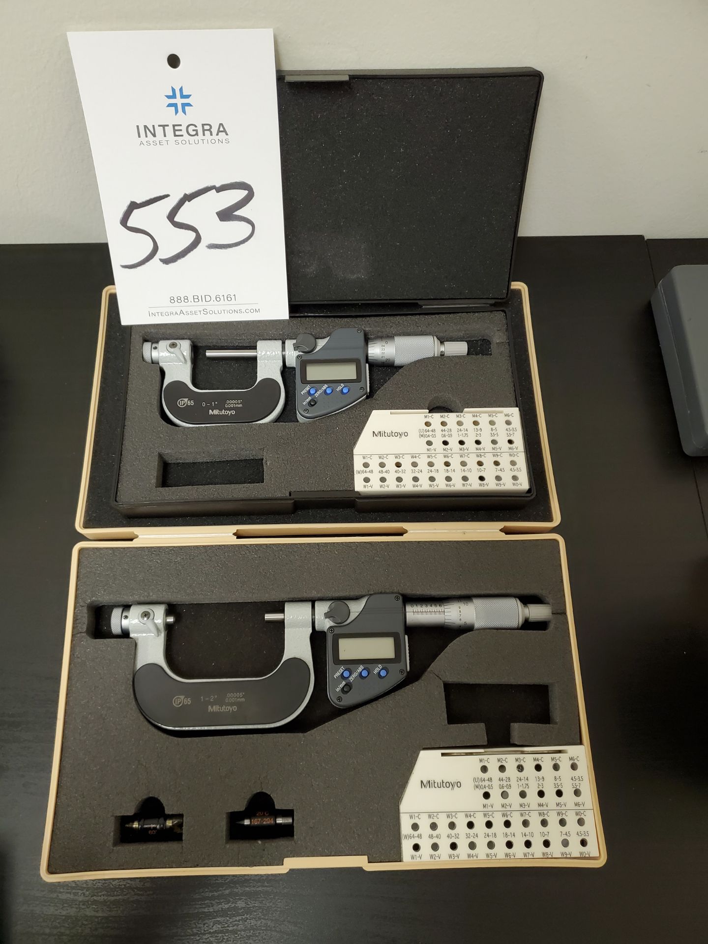 (2) Mitutoyo Digital Thread Micrometers