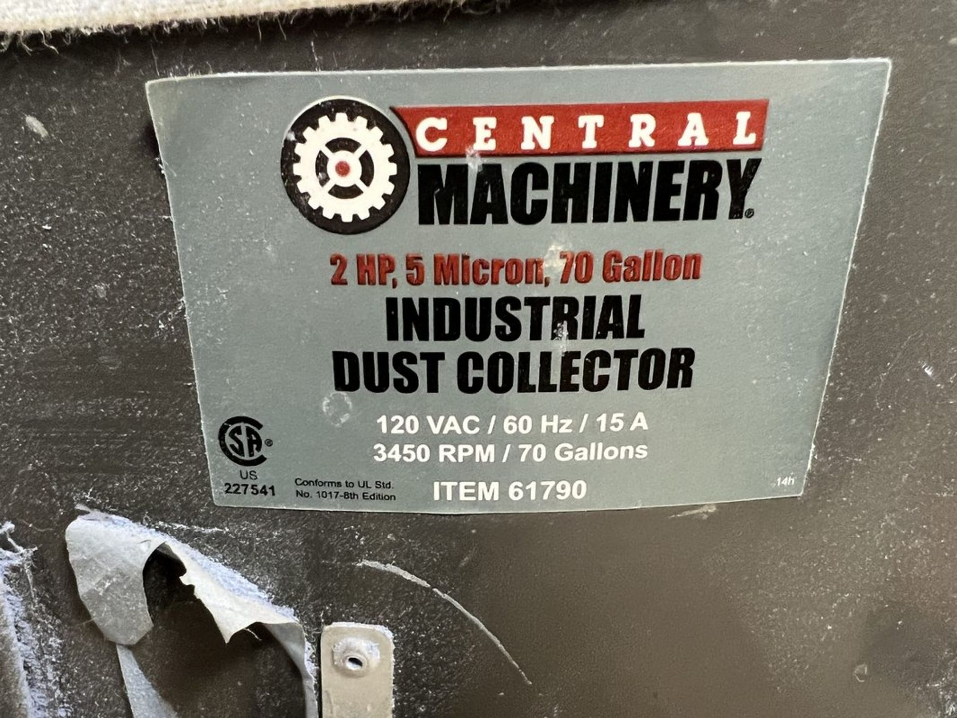 Central Machinery Dust Collector - Image 3 of 3