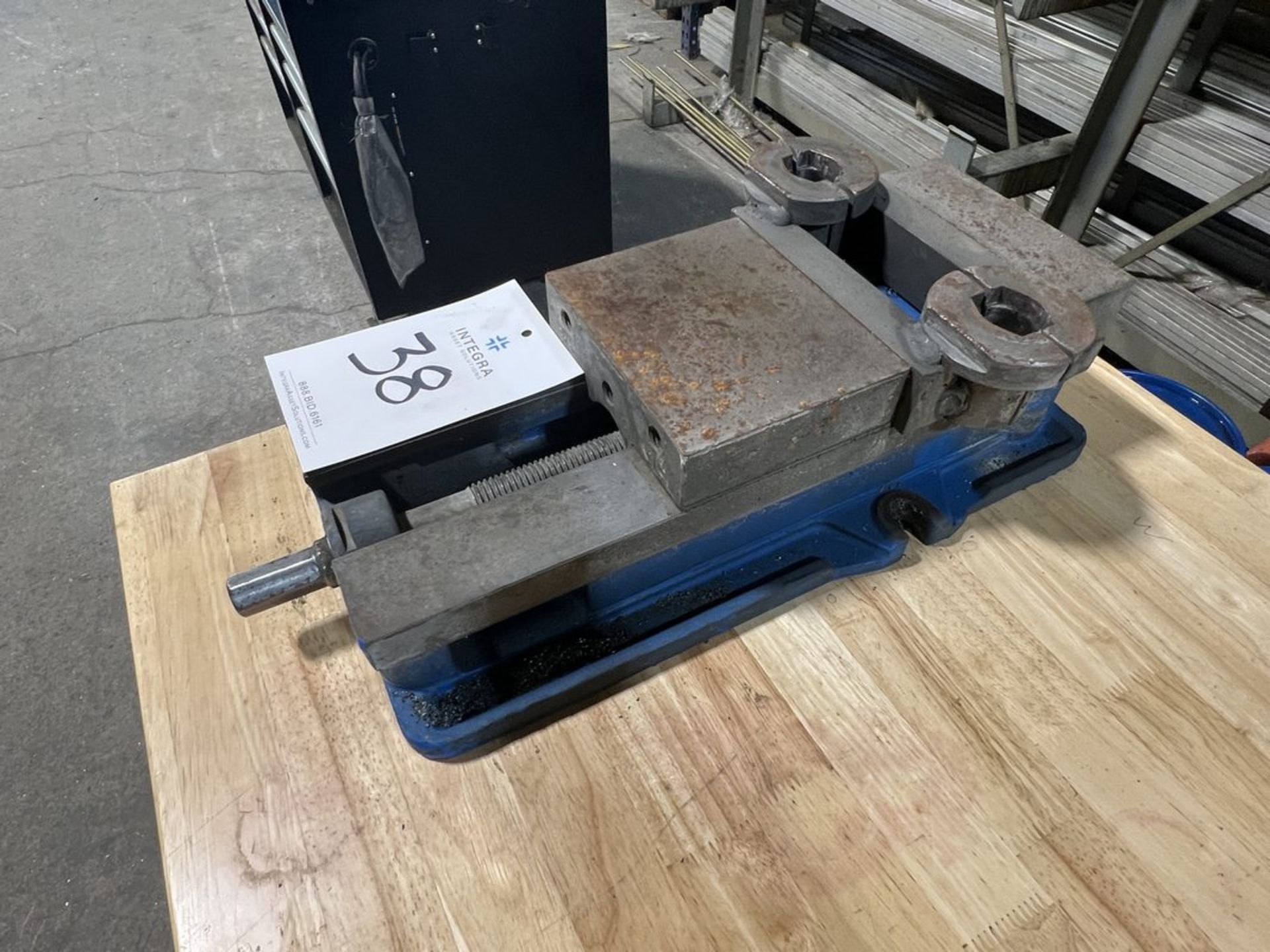 (3) 6" Machine Vises with Welded Fixture