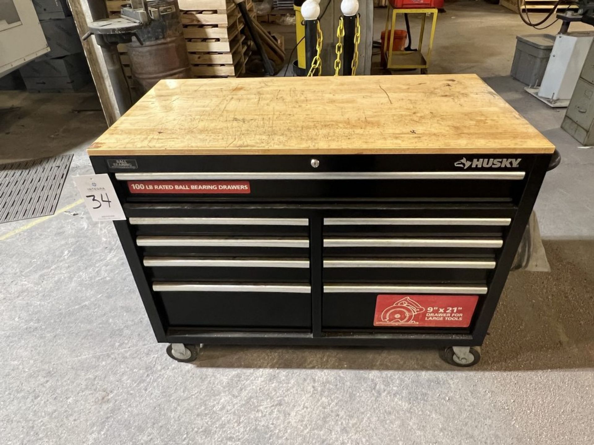 Husky 9-Drawer Rolling Tool Cabinet with Contents