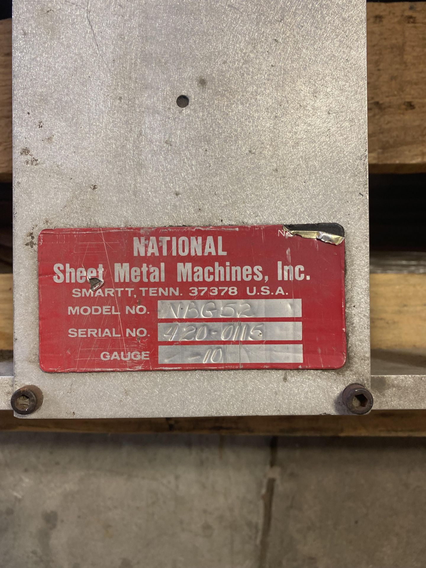 National NH-5210 52" x 10-Ga. Hydraulic Shear - Image 6 of 7