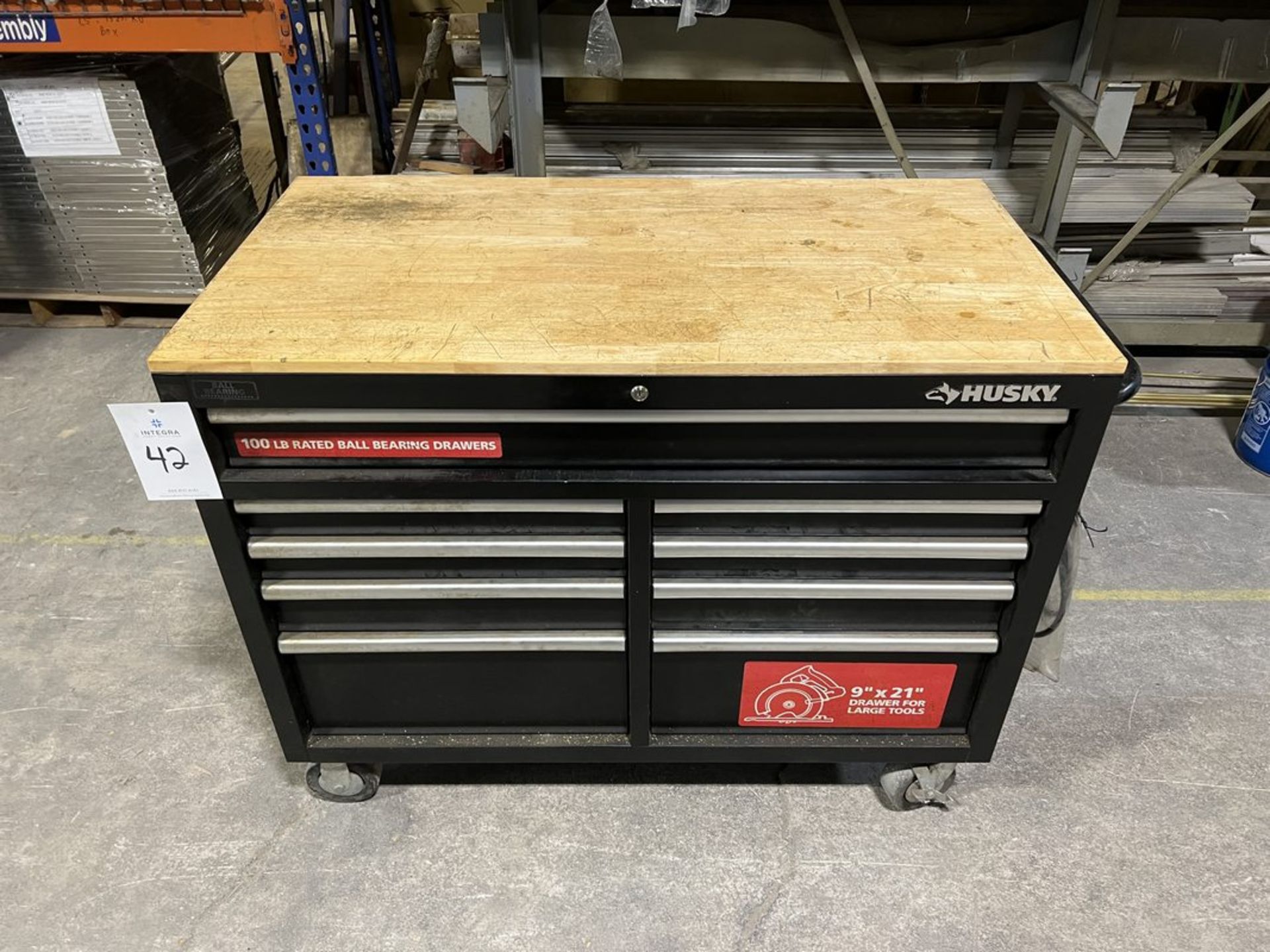 Husky 9-Drawer Rolling Tool Cabinet with Contents