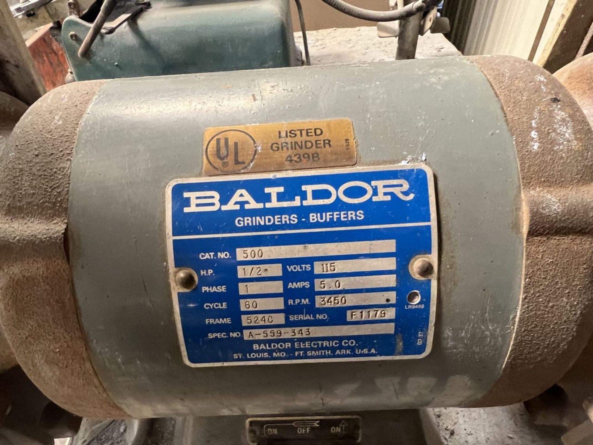 Baldor 500 Double End Carbide Grinder - Image 4 of 4