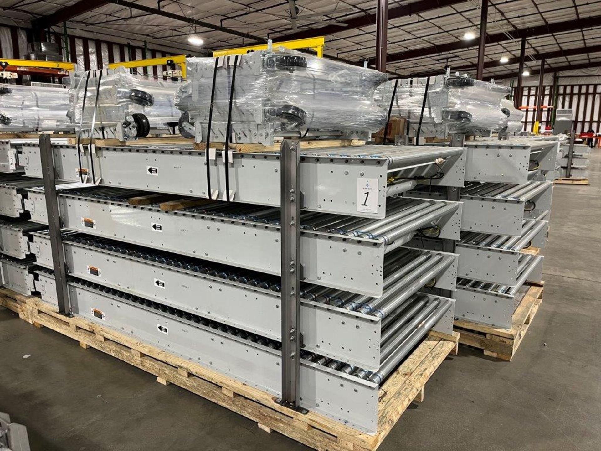 (12) Sections Power Roller Conveyor 48" x 10'