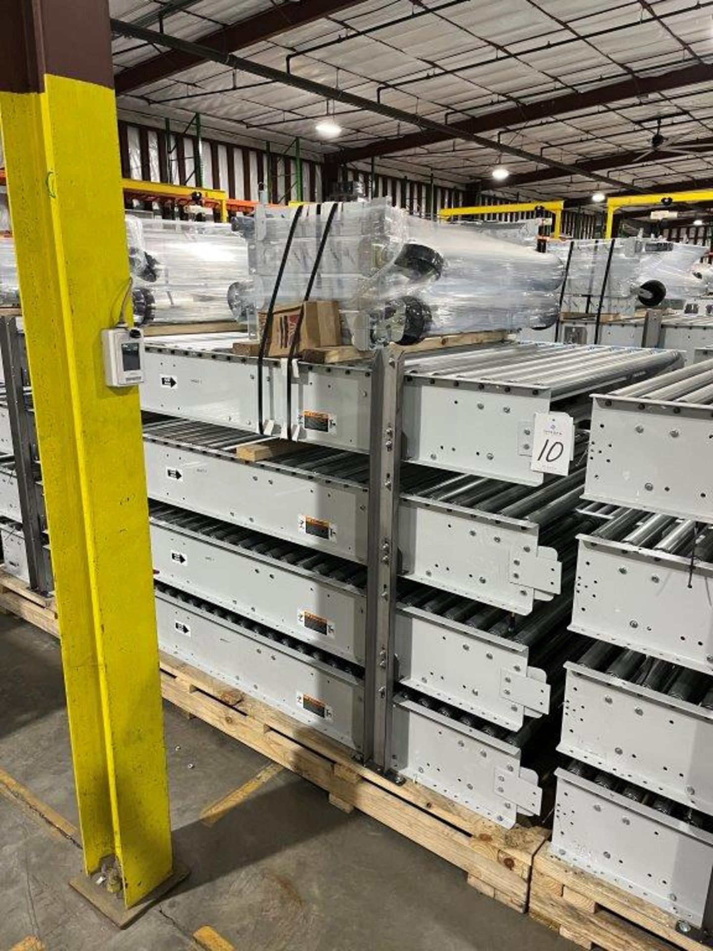 (12) Sections 48" x 10' Power Roller Conveyor