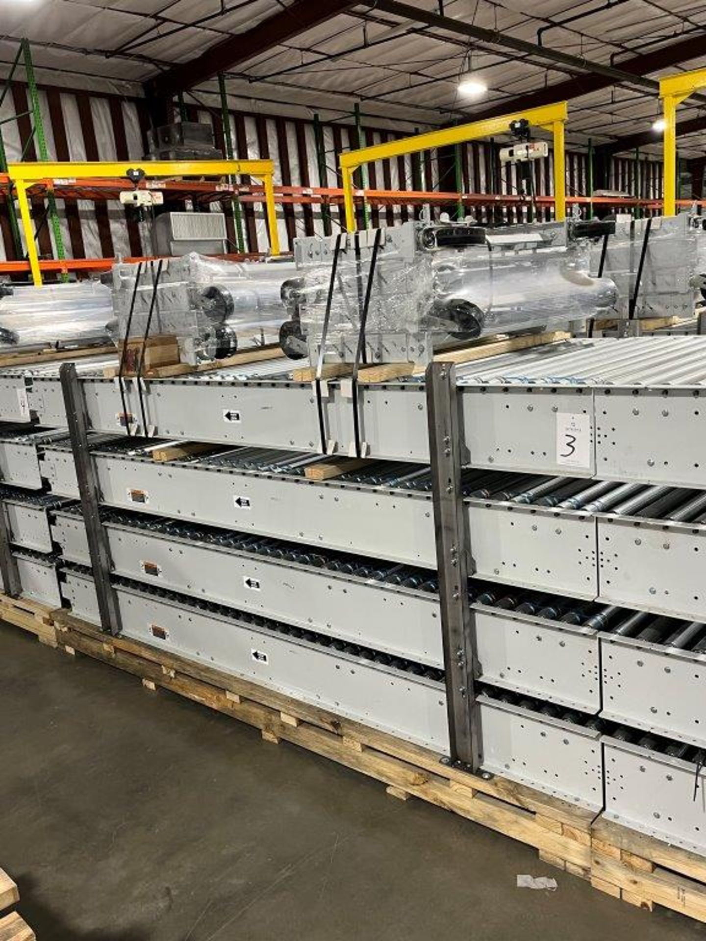 (12) Sections 48" x 10' Power Roller Conveyor