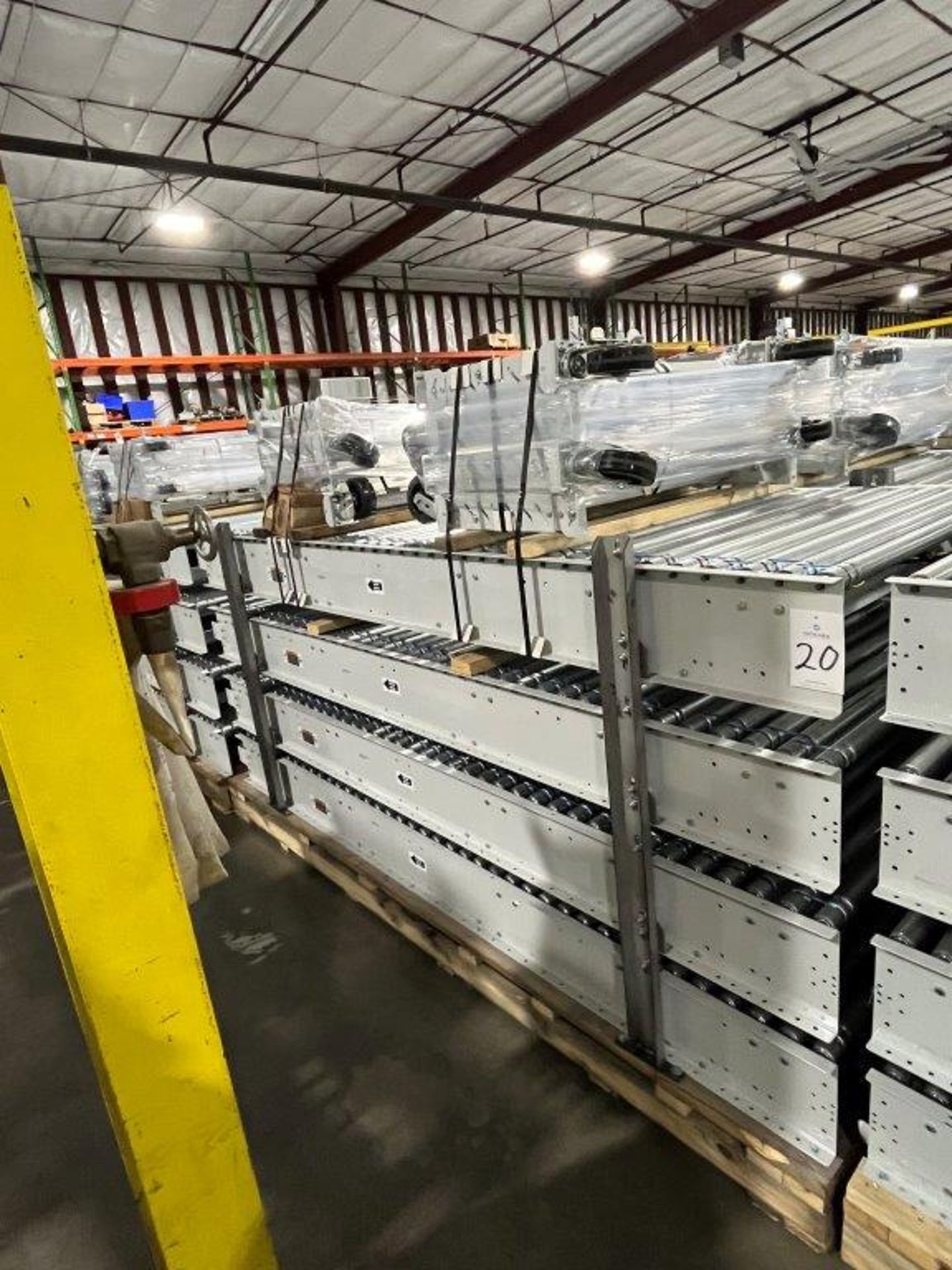 (12) Sections 48" x 10' Power Roller Conveyor