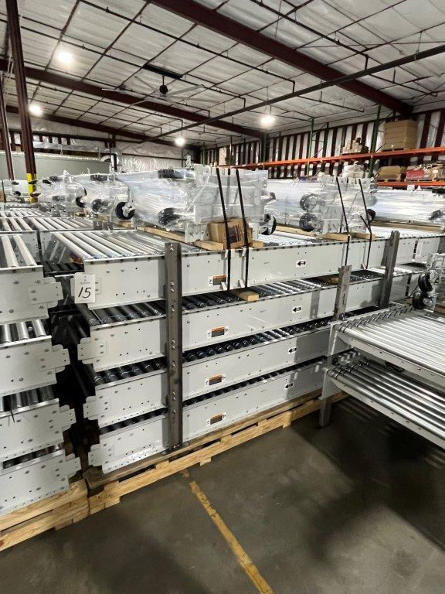 (12) Sections 48" x 10' Power Roller Conveyor