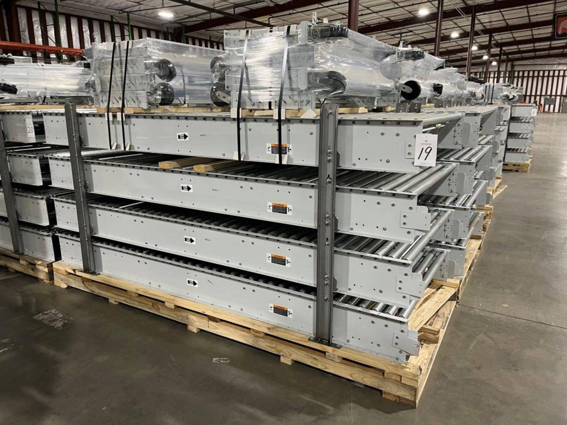 (12) Sections 48" x 10' Power Roller Conveyor