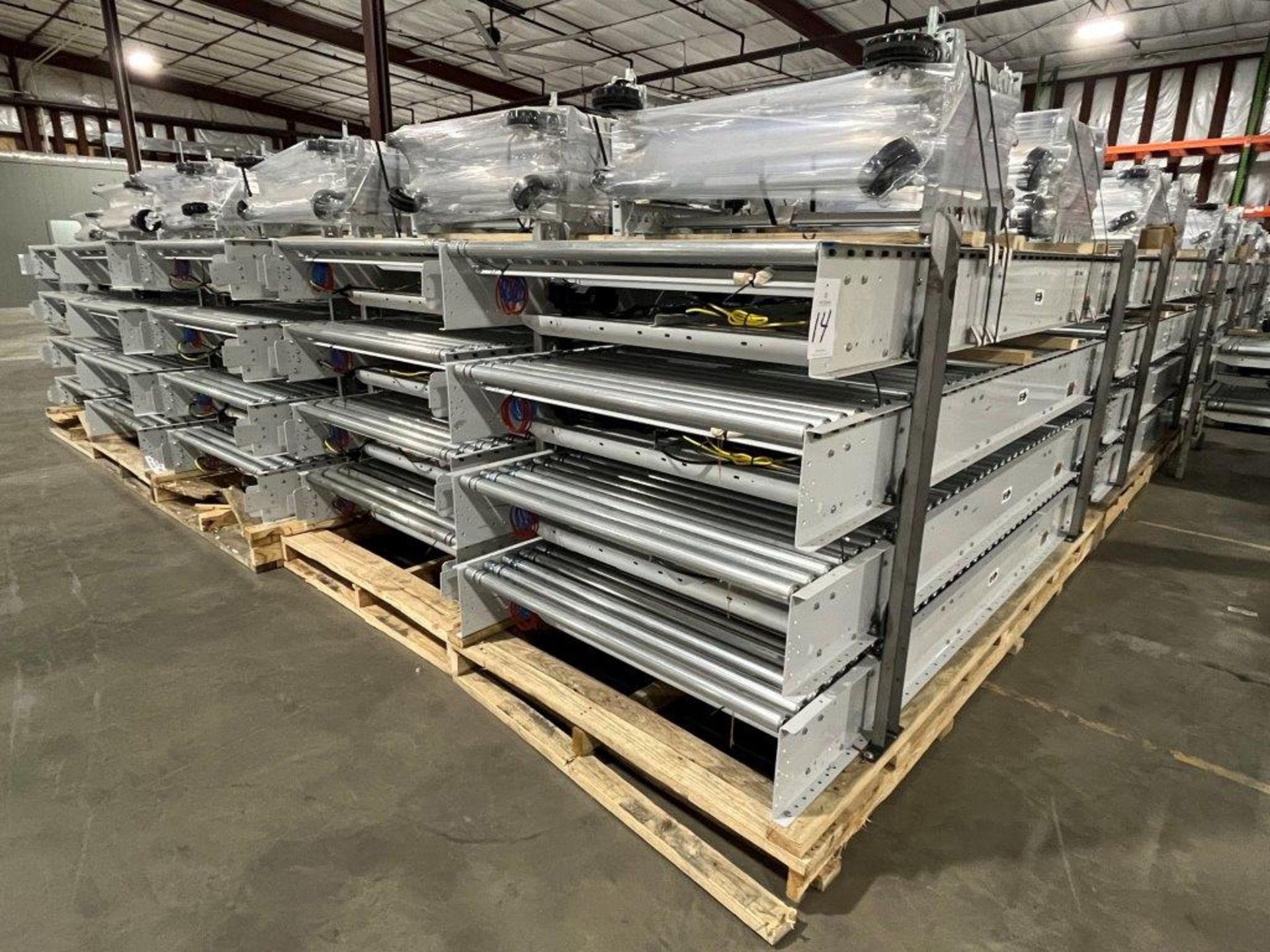 (12) Sections 48" x 10' Power Roller Conveyor