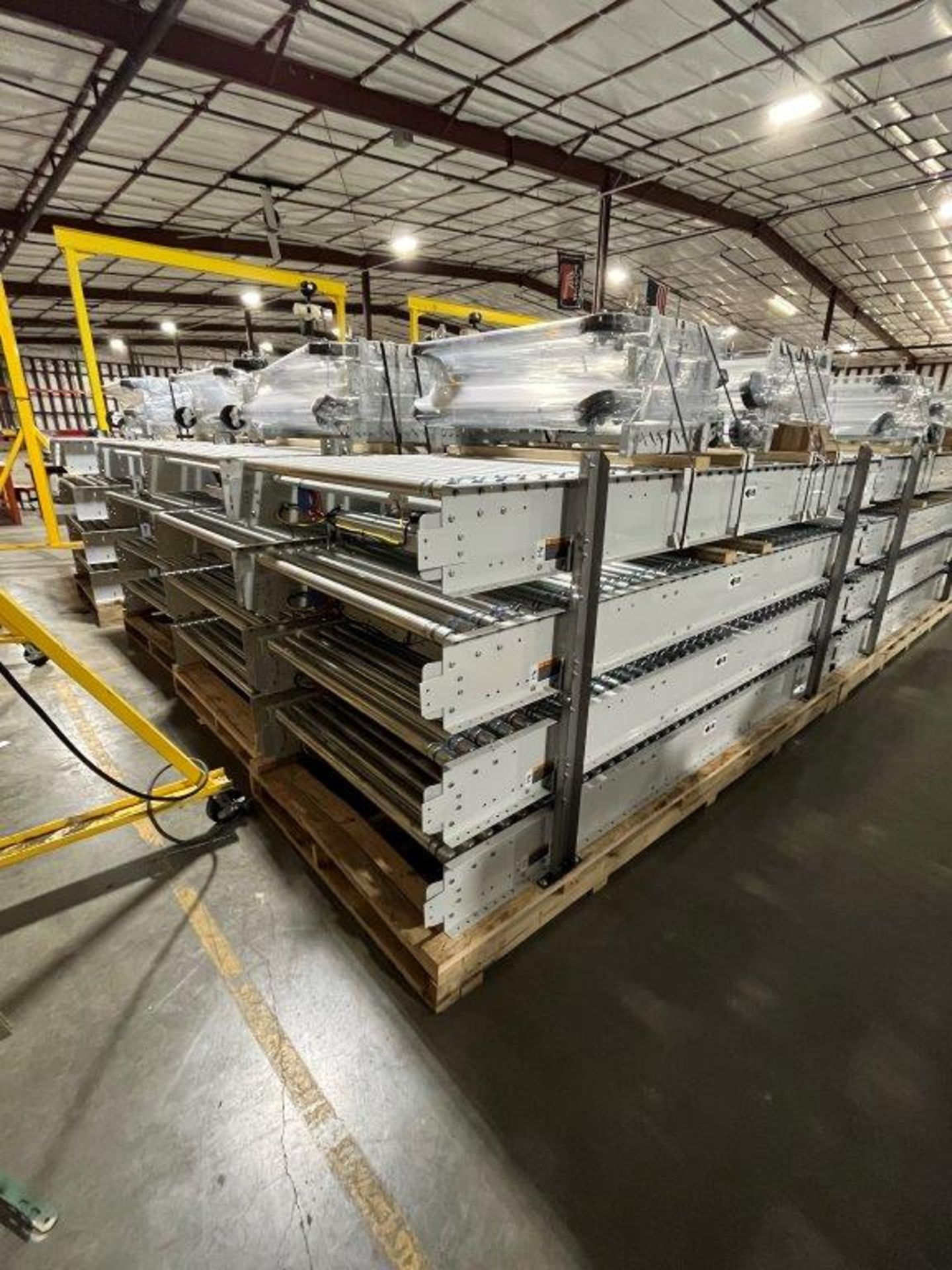 (12) Sections 48" x 10' Power Roller Conveyor