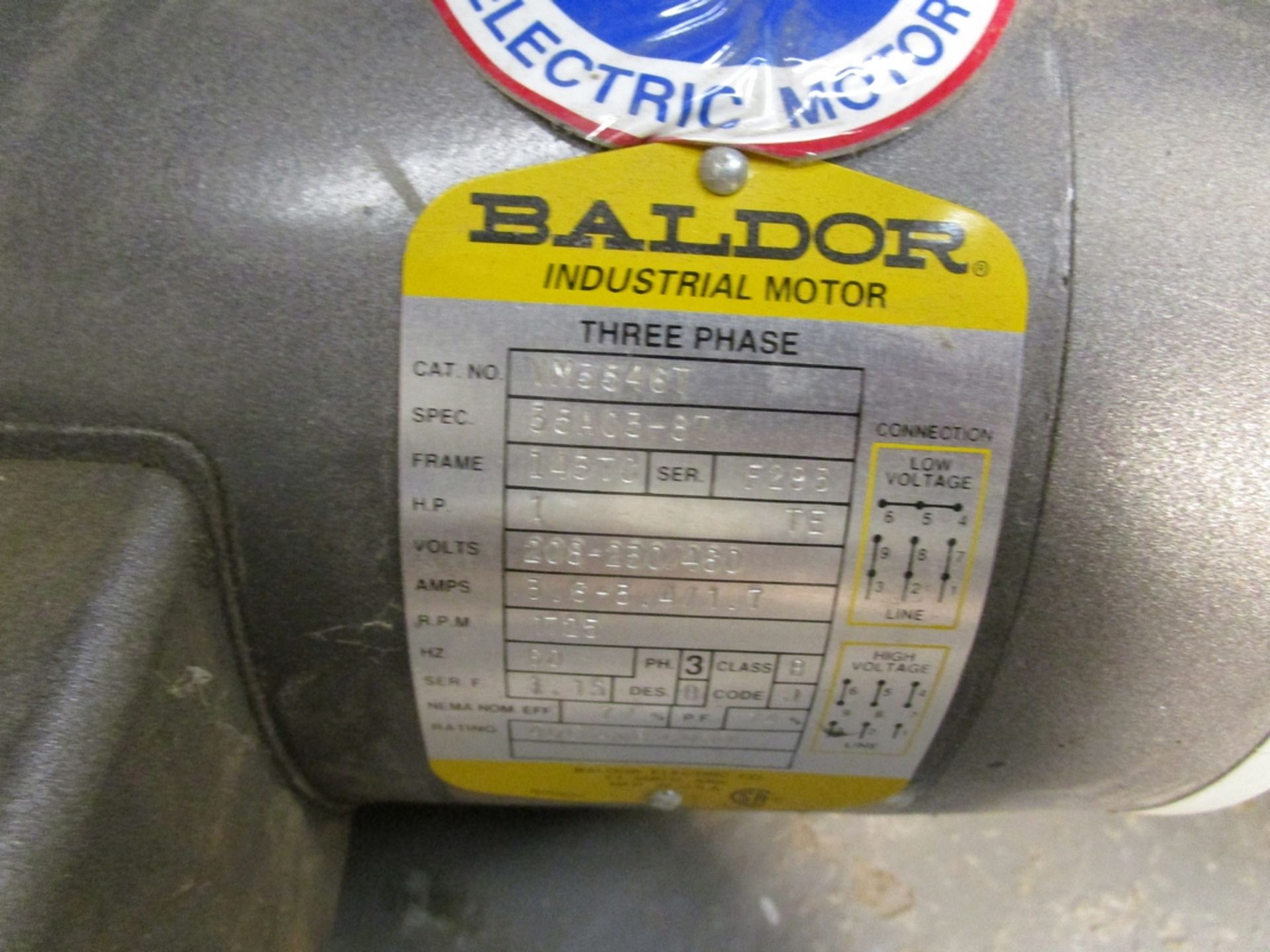 Baldor Induction Motor with Stober Gear Drive - Image 2 of 3